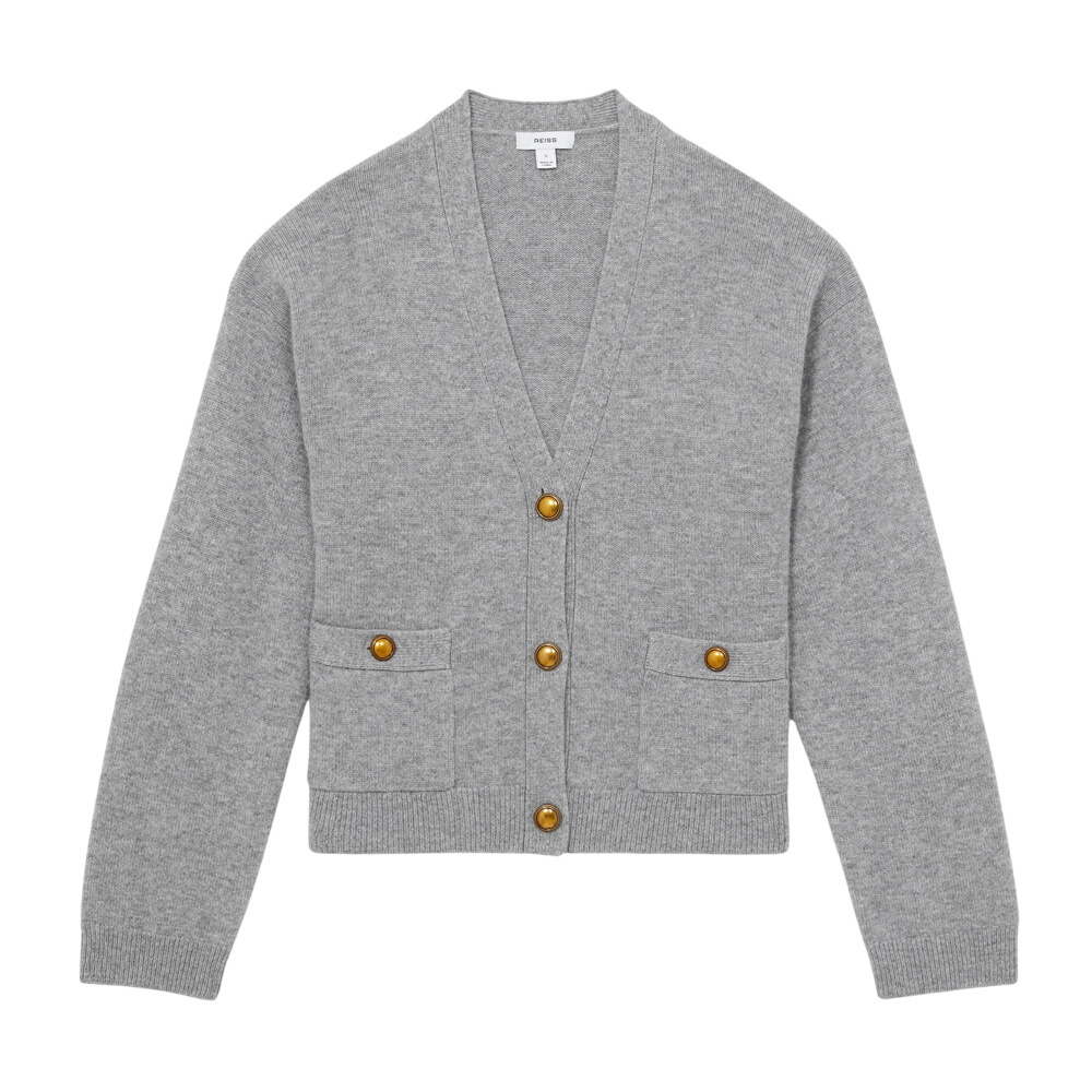 REISS Mila Wool-Cashmere Button Cardigan